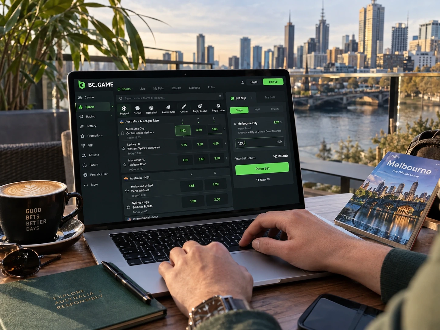 BC Game Australia sports betting interface